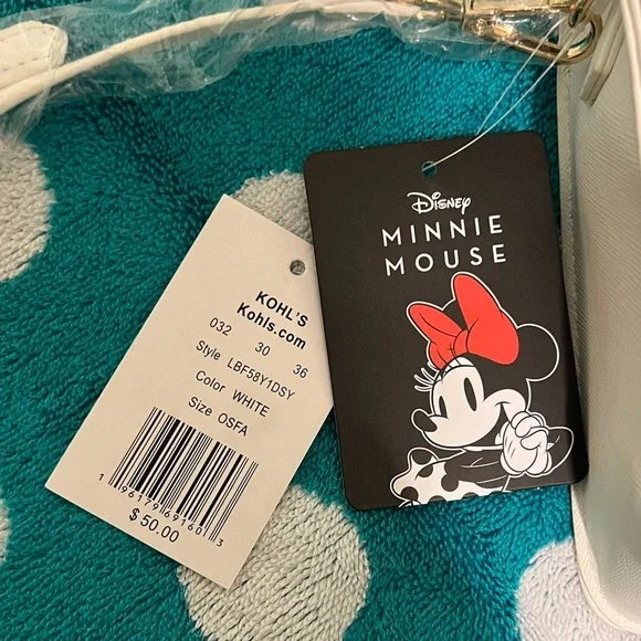 Disney Minnie Mouse Pink and Tan Crossbody Bag - Picture 5 of 5